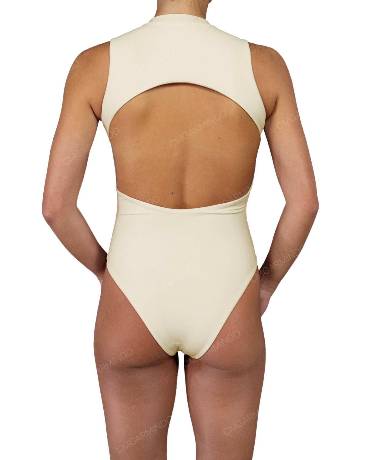 Sleeveless Cut Out Back One Piece