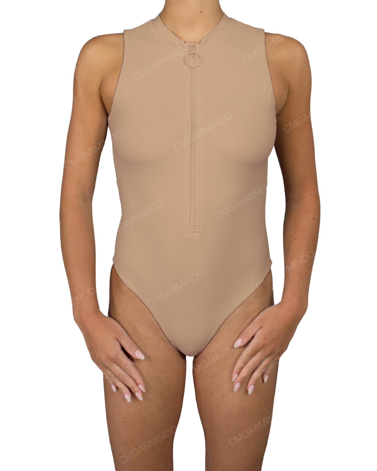 Sleeveless Cut Out Back One Piece