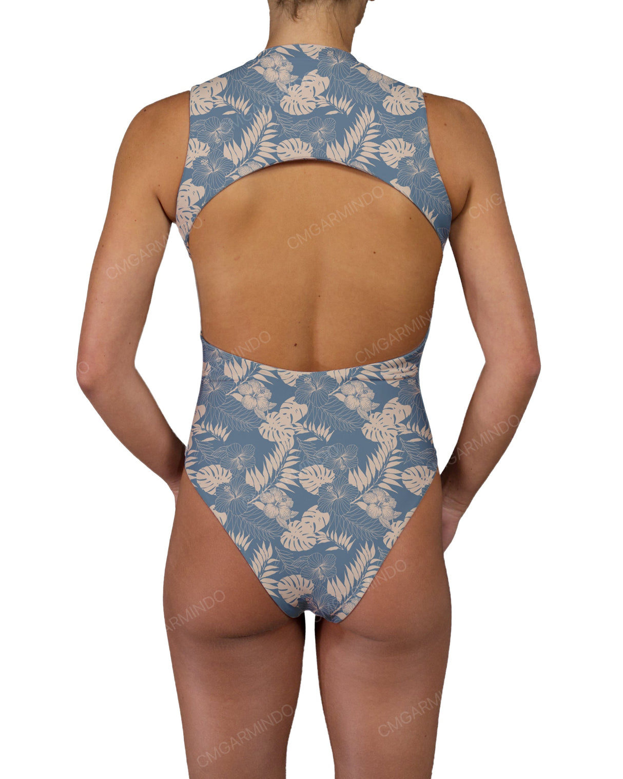 Sleeveless Cut Out Back One Piece