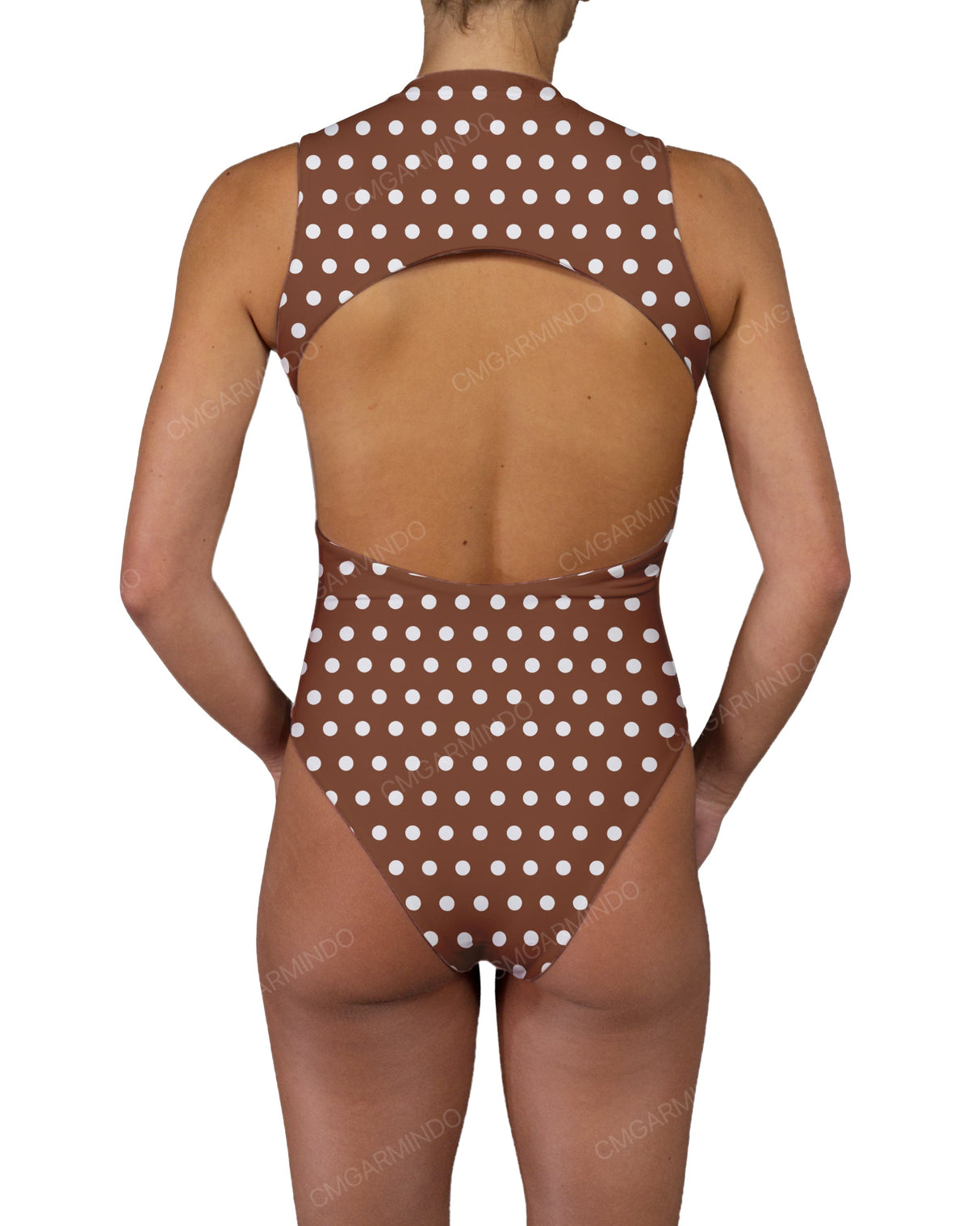 Sleeveless Cut Out Back One Piece