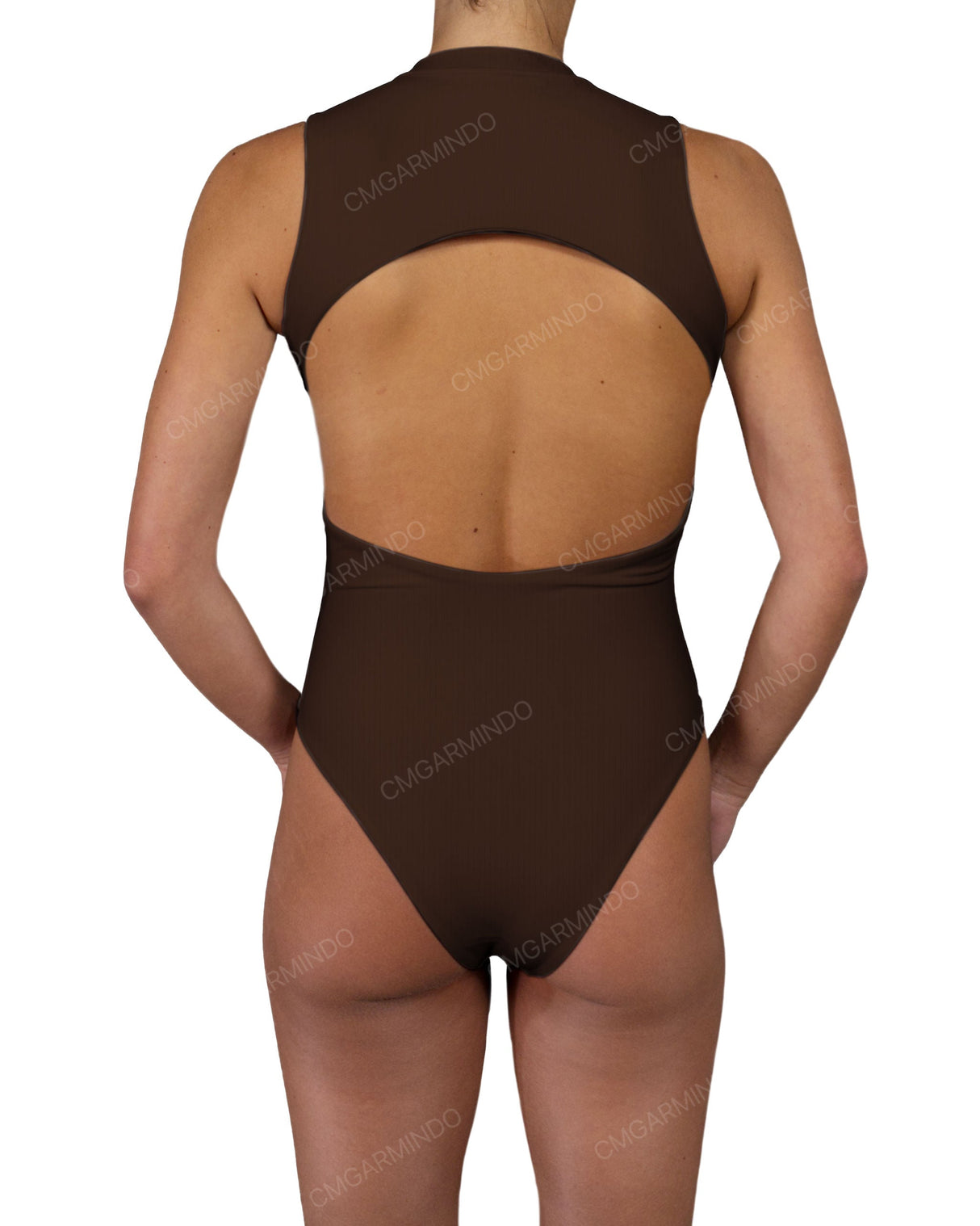 Sleeveless Cut Out Back One Piece