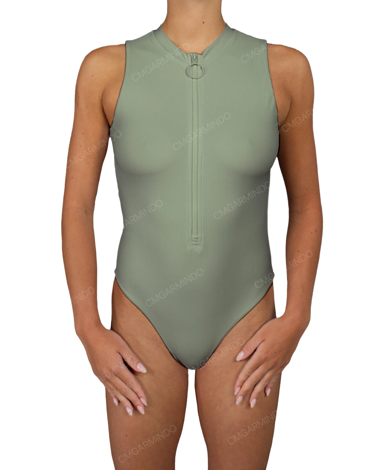 Sleeveless Cut Out Back One Piece