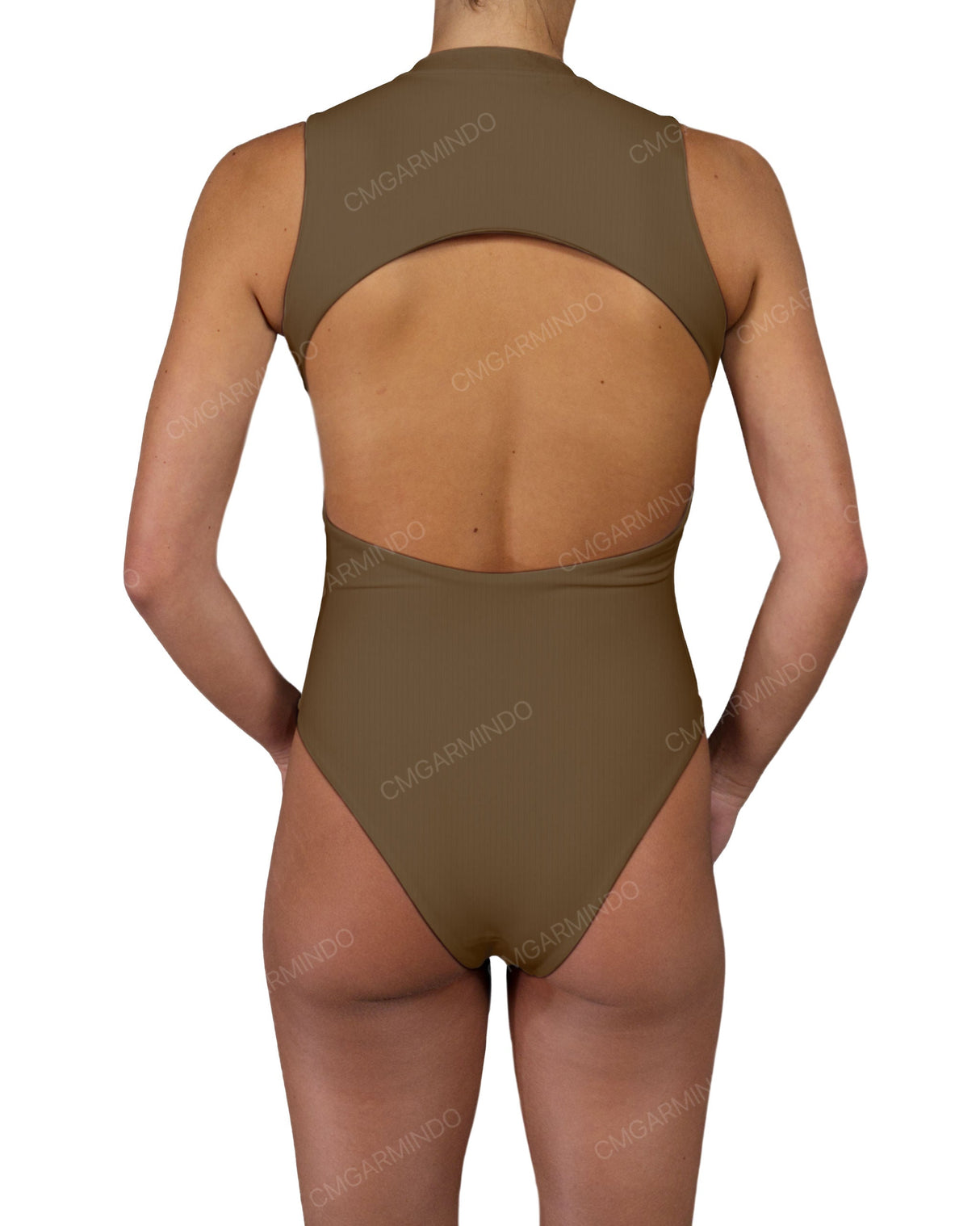 Sleeveless Cut Out Back One Piece