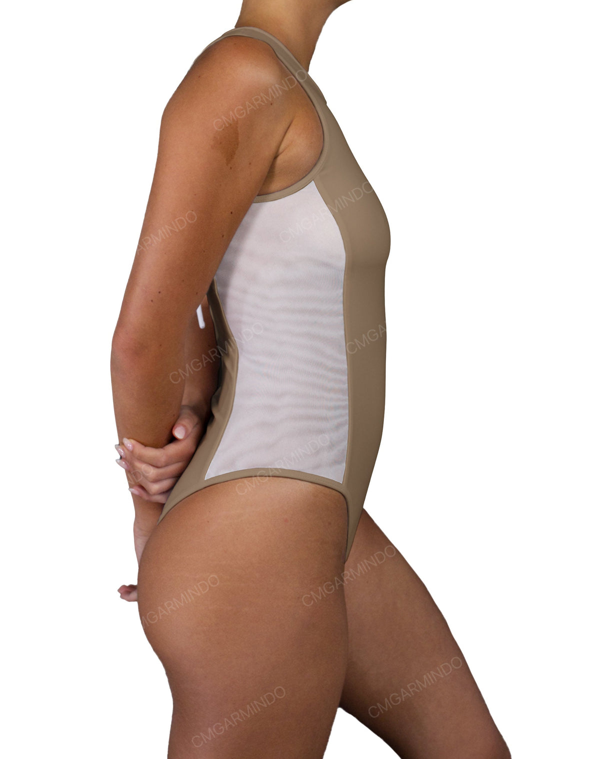 Sleeveless Side Panel One Piece