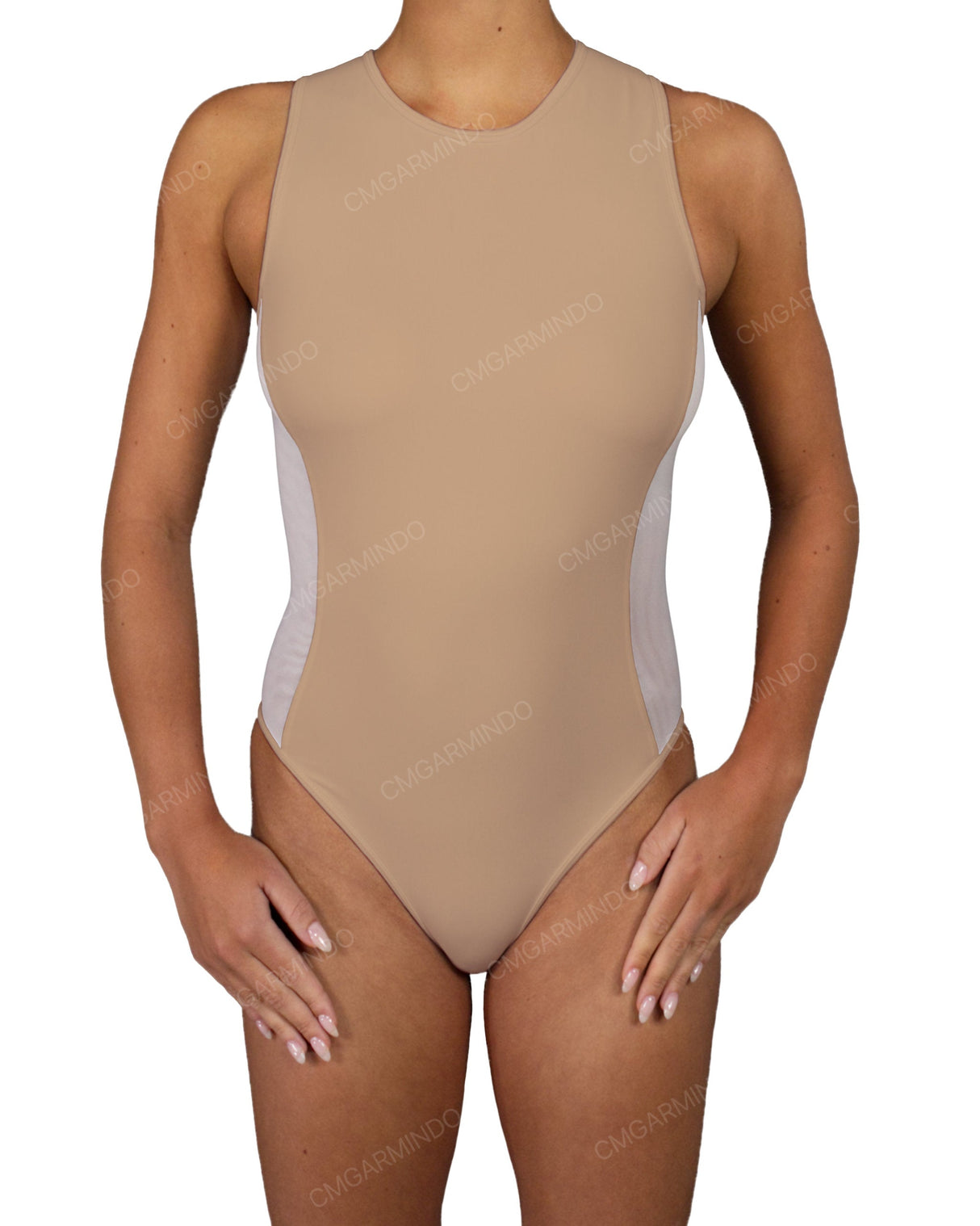 Sleeveless Side Panel One Piece