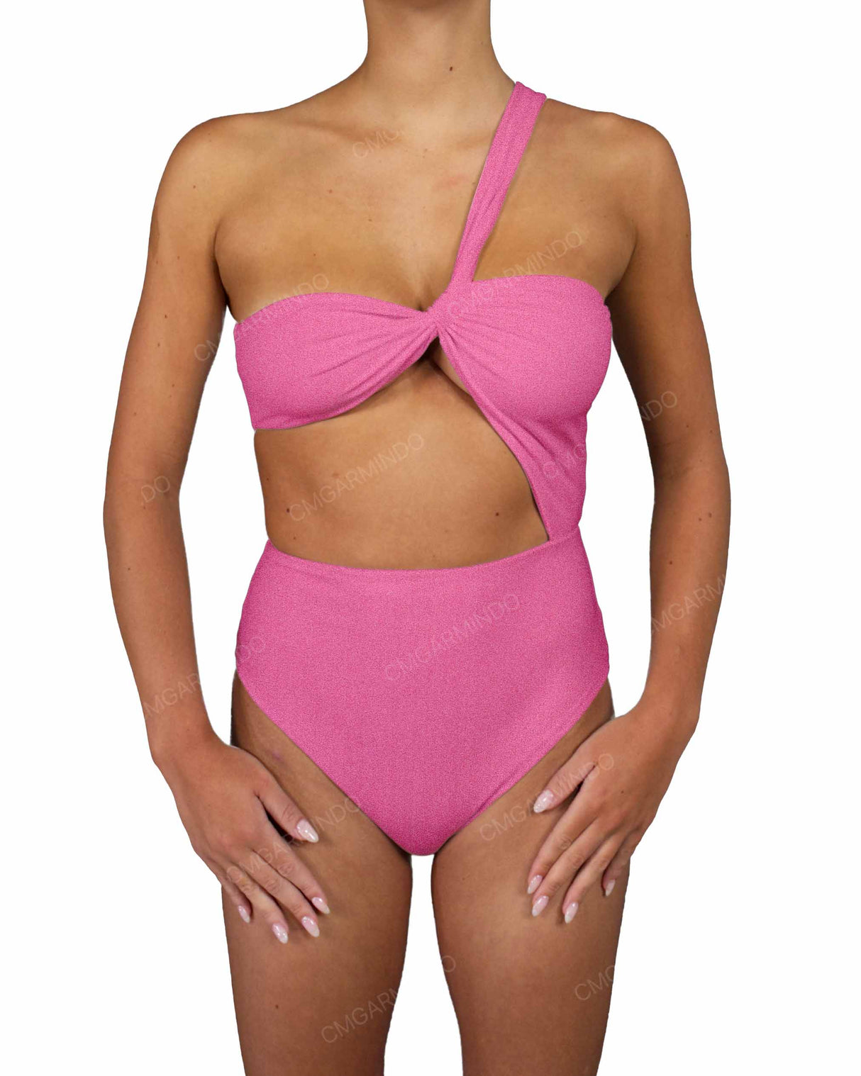One Shoulder Twist One Piece