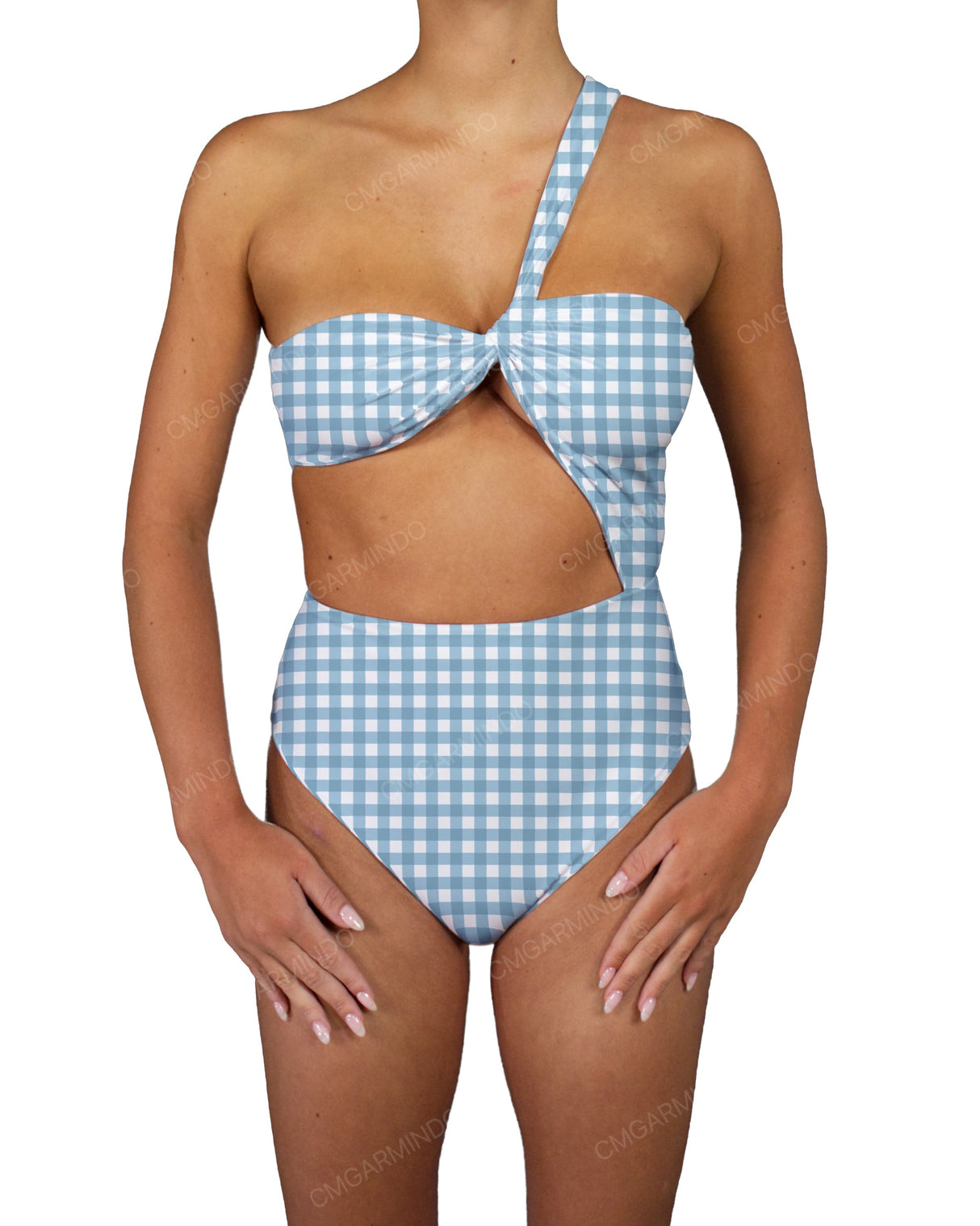 One Shoulder Twist One Piece