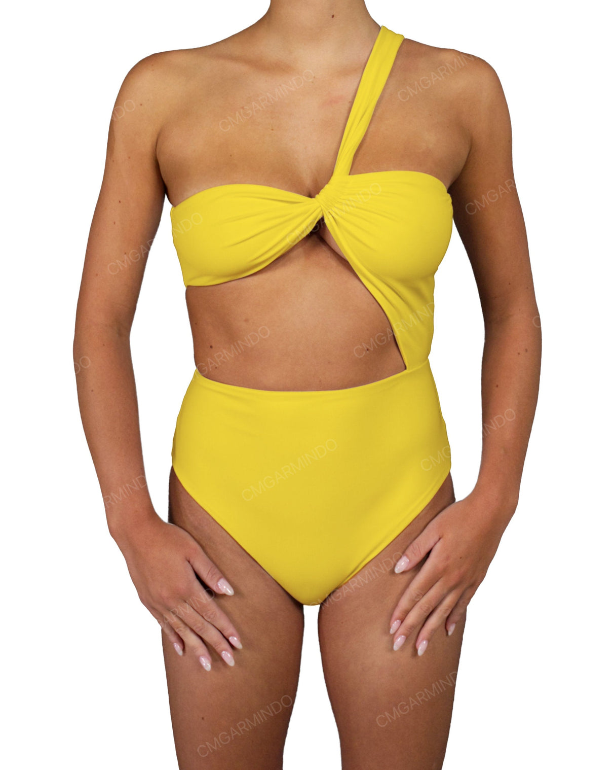 One Shoulder Twist One Piece