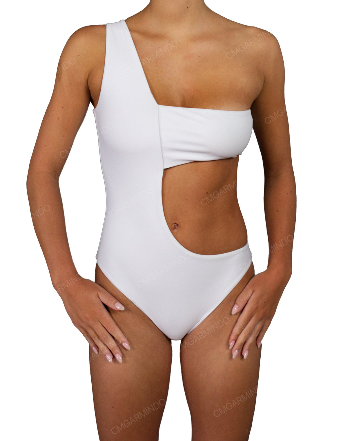 One Shoulder Bandeau One Piece