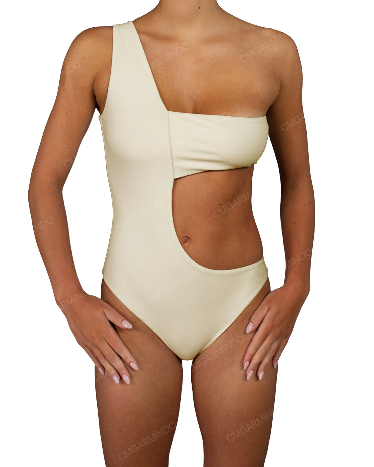 One Shoulder Bandeau One Piece