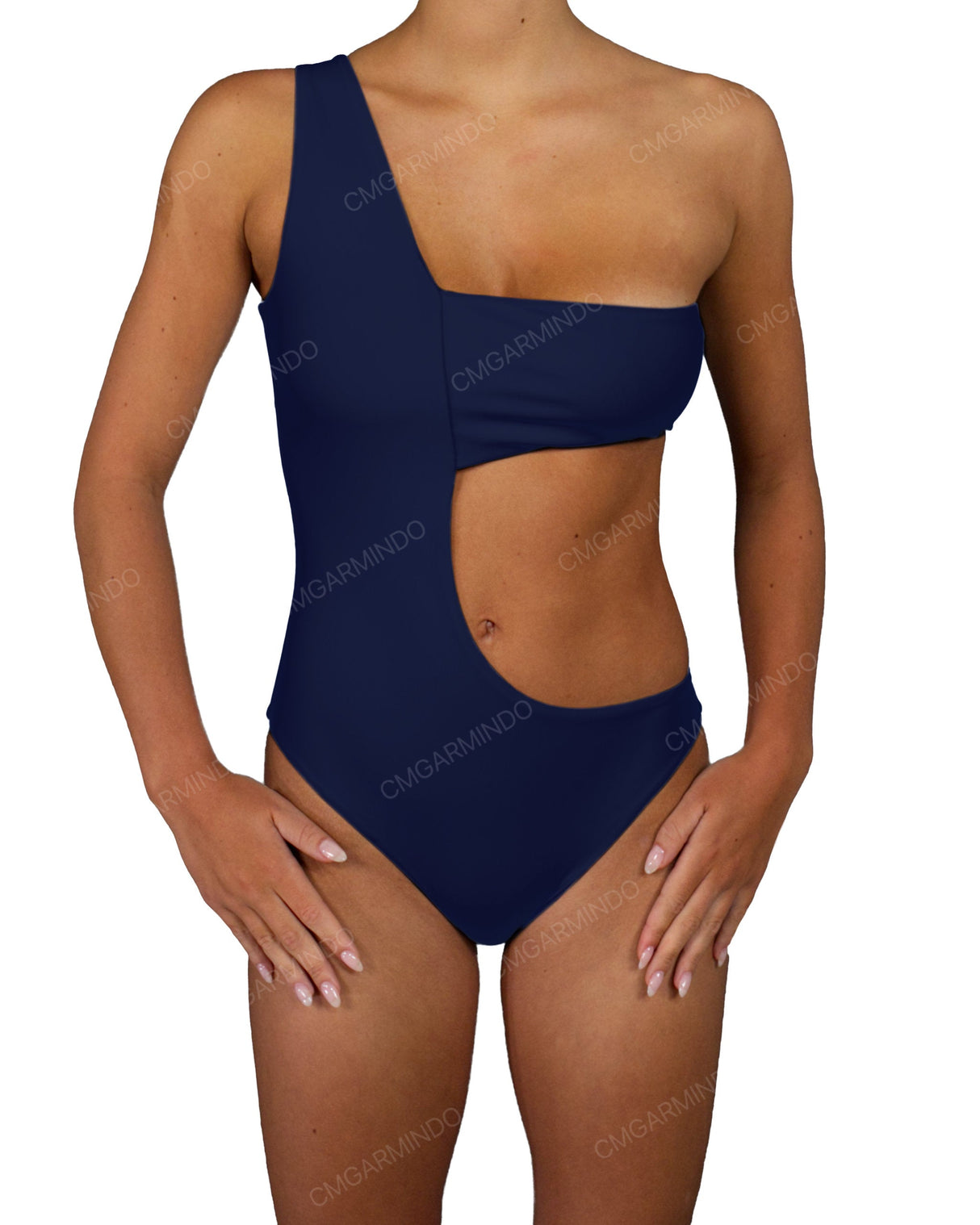 One Shoulder Bandeau One Piece
