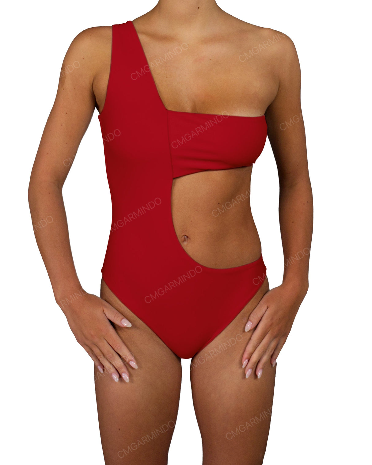One Shoulder Bandeau One Piece
