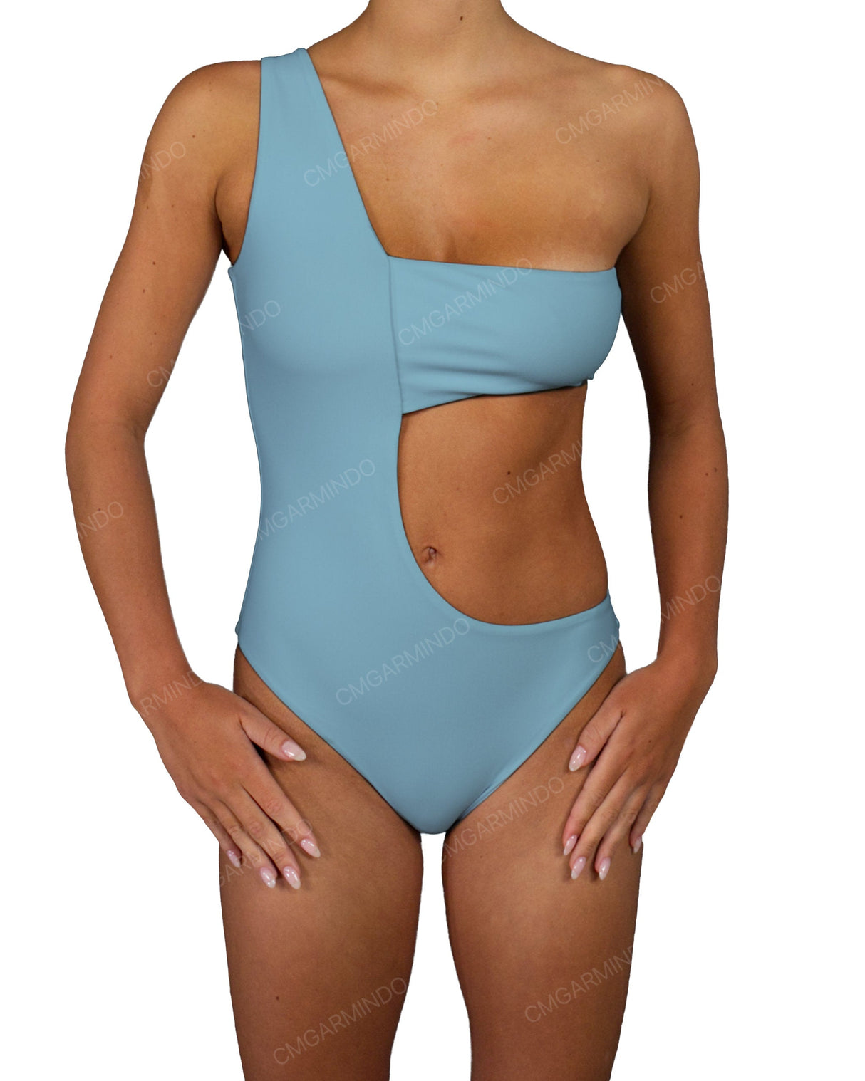 One Shoulder Bandeau One Piece