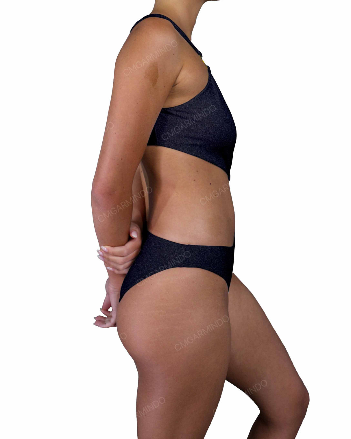 Asymmetrical Cut Out One Shoulder One Piece