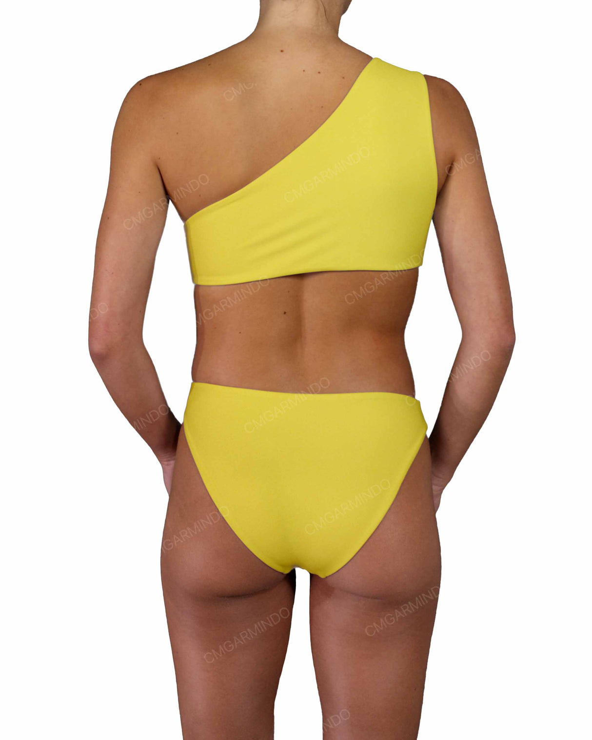 Asymmetrical Cut Out One Shoulder One Piece