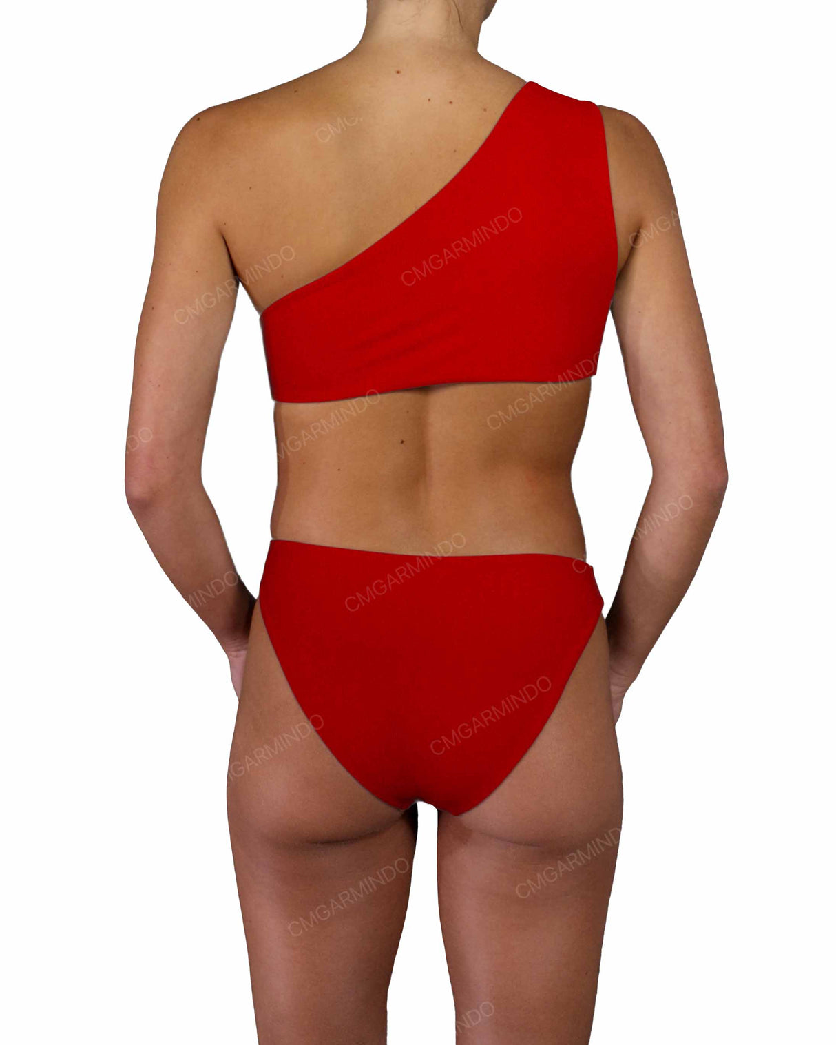 Asymmetrical Cut Out One Shoulder One Piece