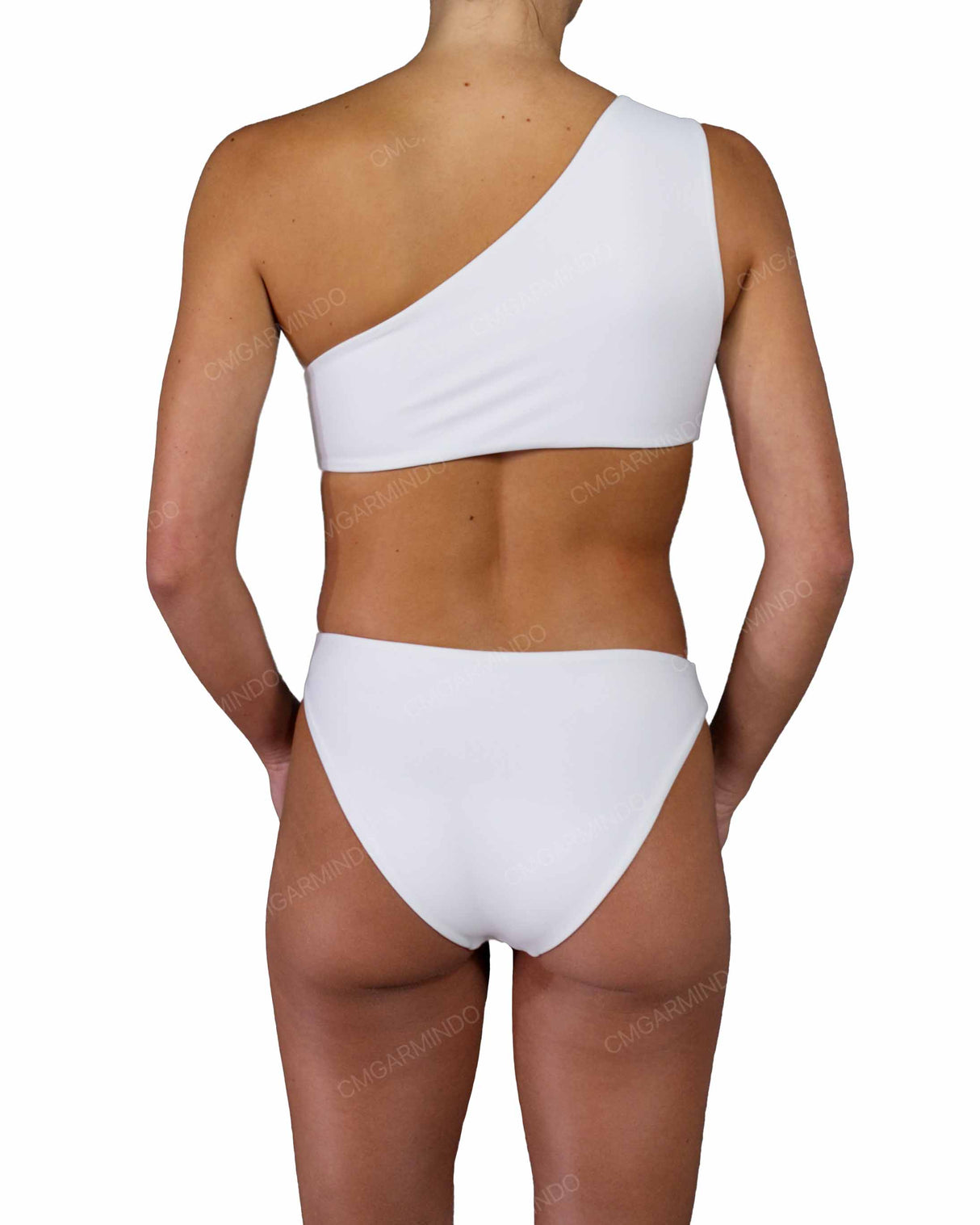 Asymmetrical Cut Out One Shoulder One Piece