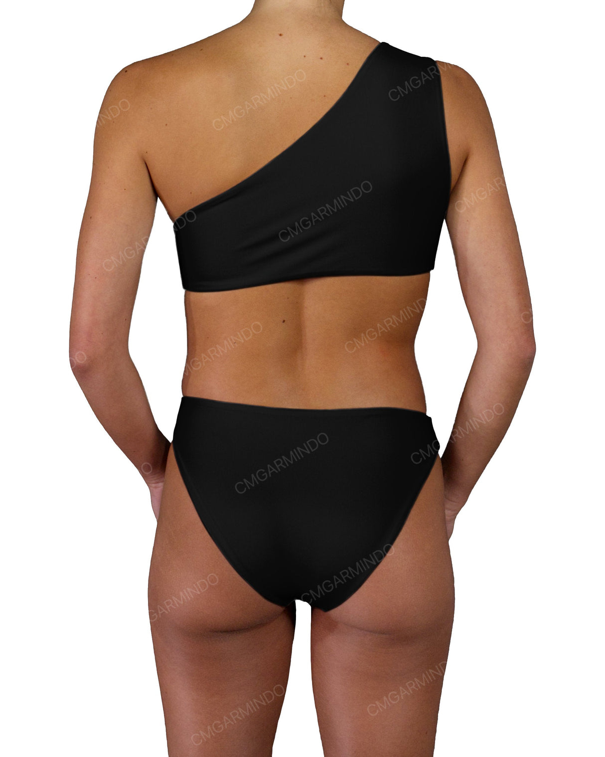 Asymmetrical Cut Out One Shoulder One Piece