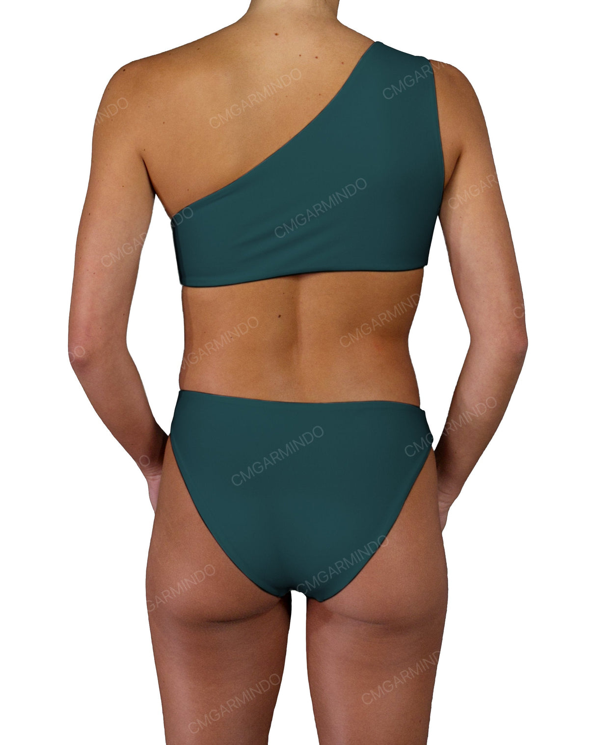 Asymmetrical Cut Out One Shoulder One Piece