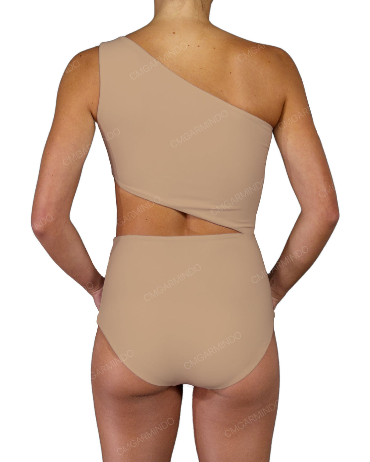 One Shoulder Cut Out One Piece