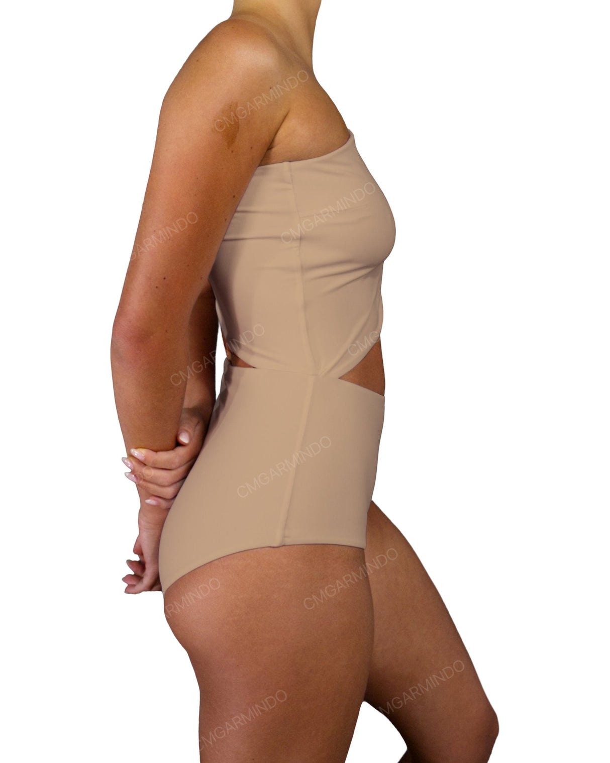 One Shoulder Cut Out One Piece