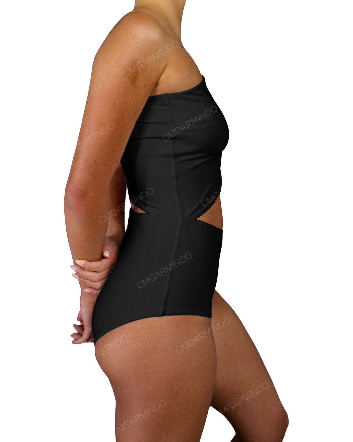One Shoulder Cut Out One Piece