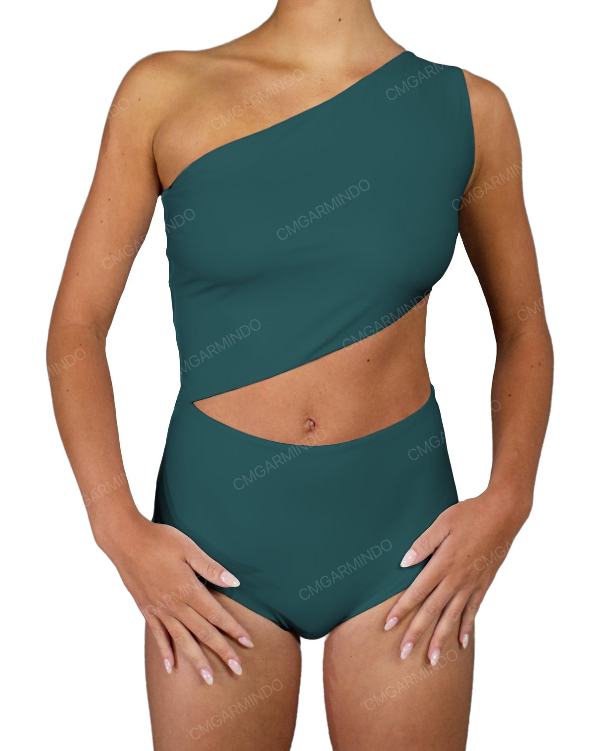One Shoulder Cut Out One Piece