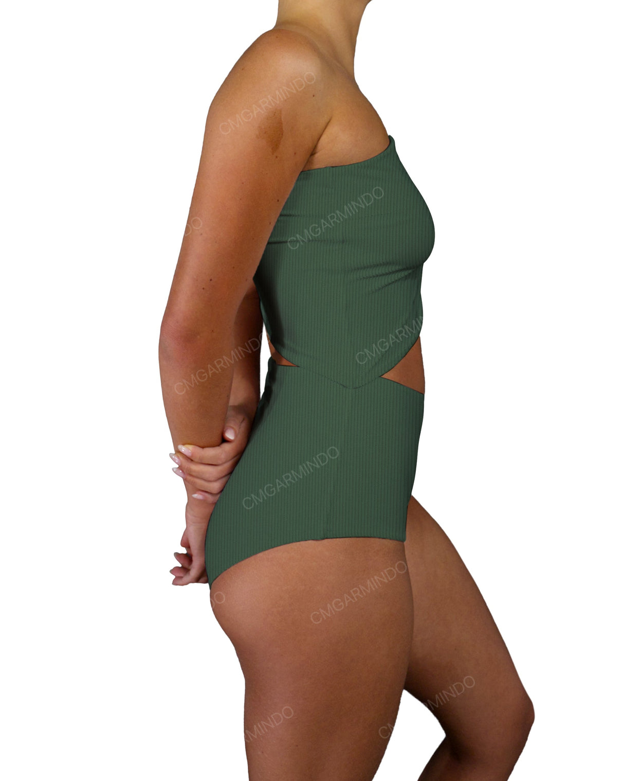 One Shoulder Cut Out One Piece