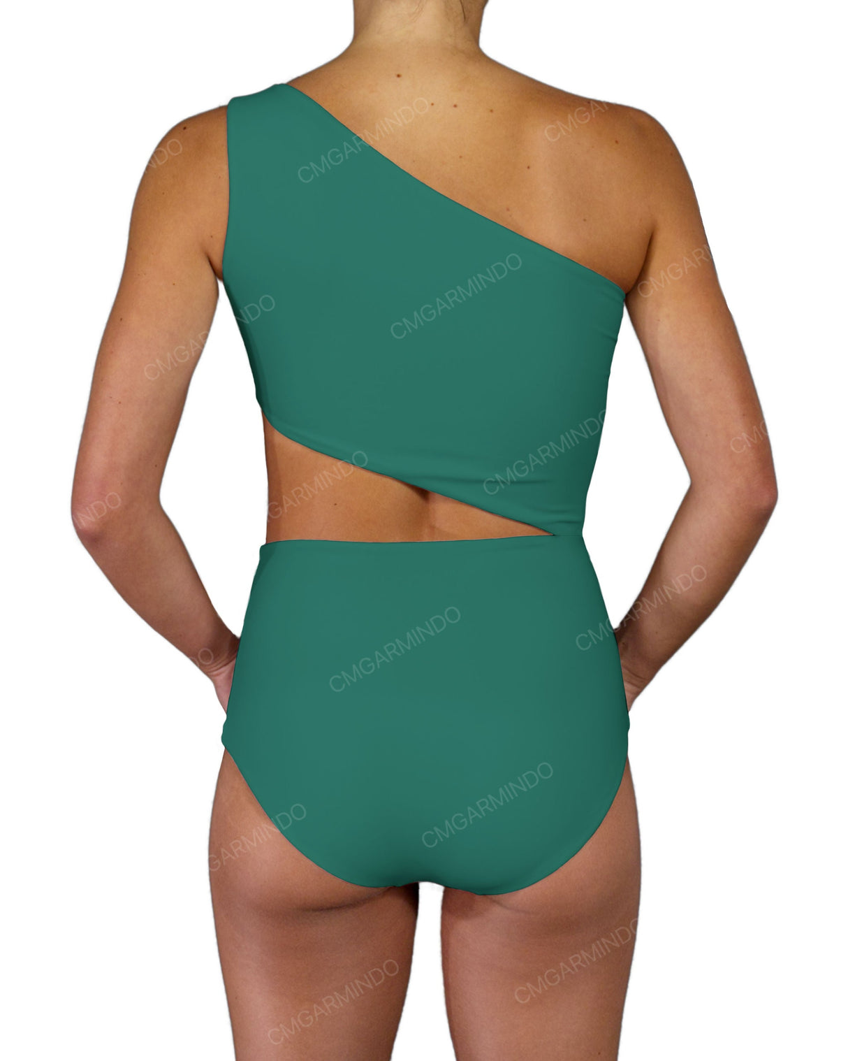 One Shoulder Cut Out One Piece