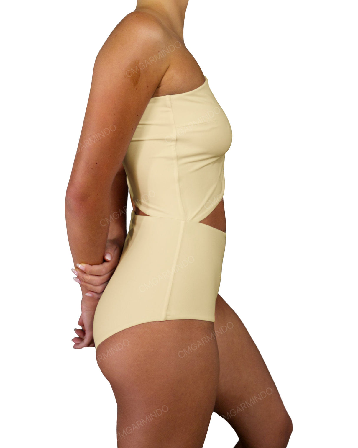 One Shoulder Cut Out One Piece