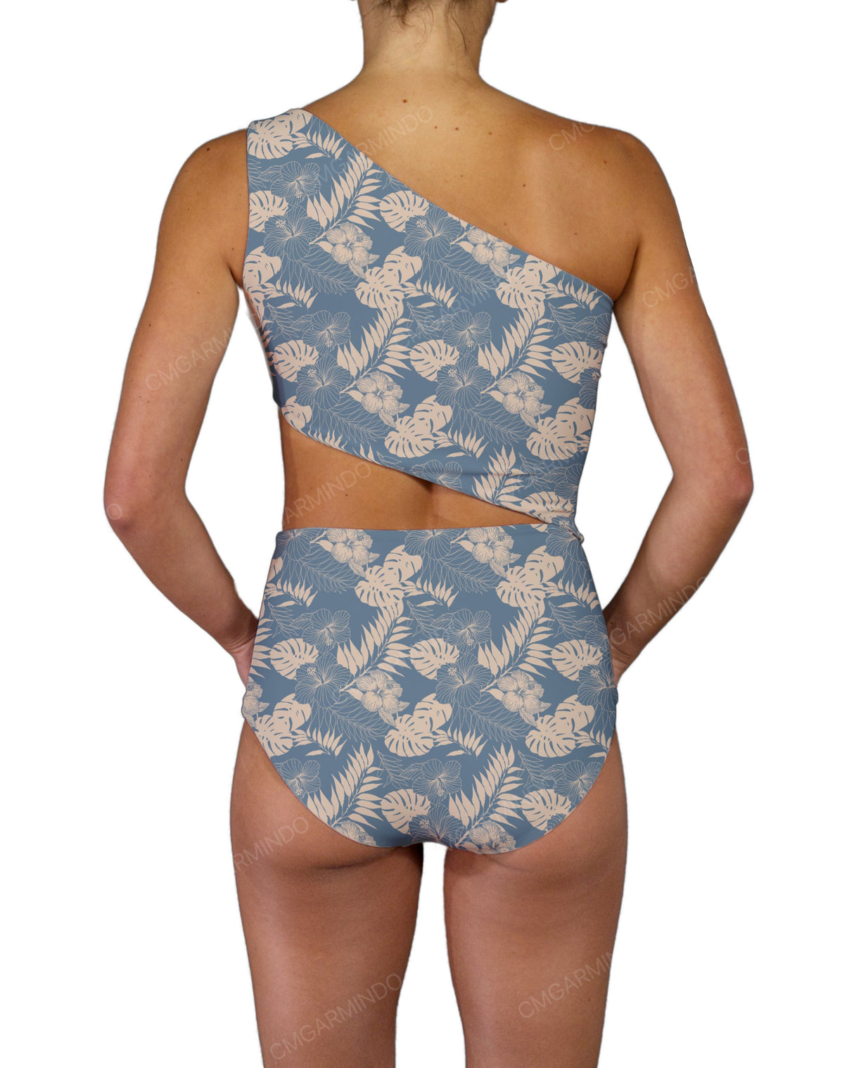One Shoulder Cut Out One Piece