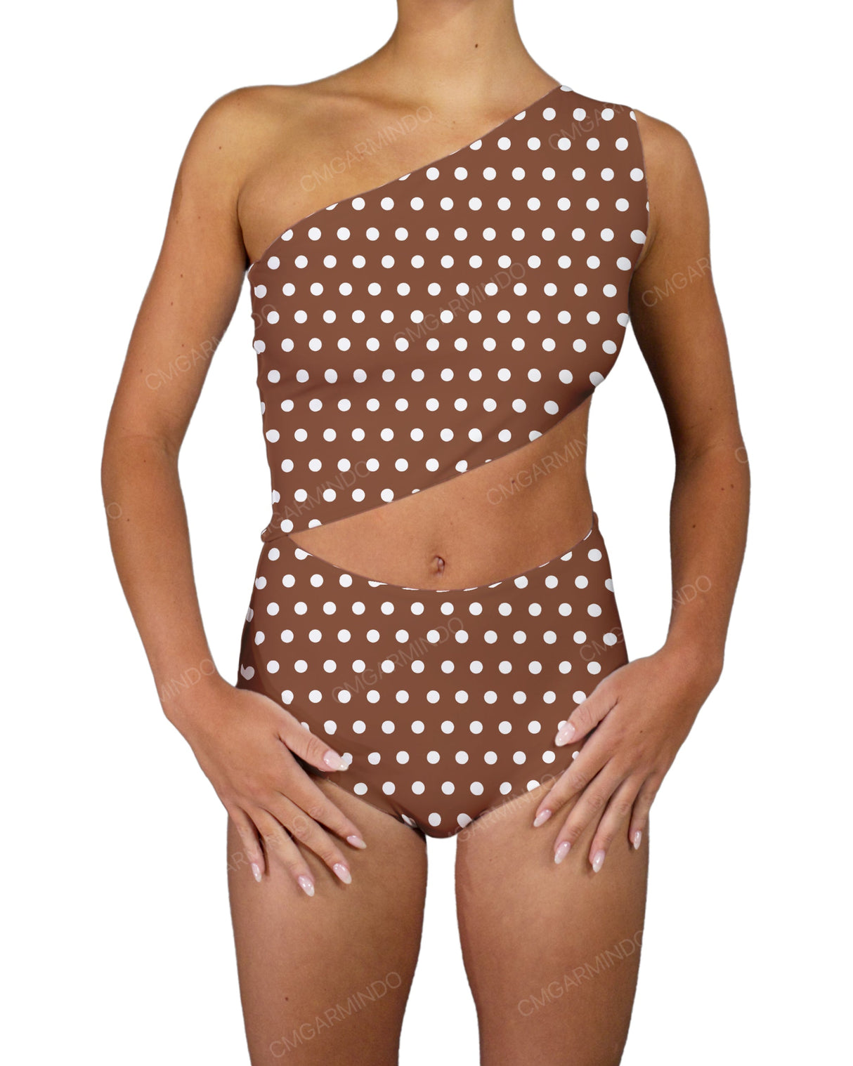 One Shoulder Cut Out One Piece