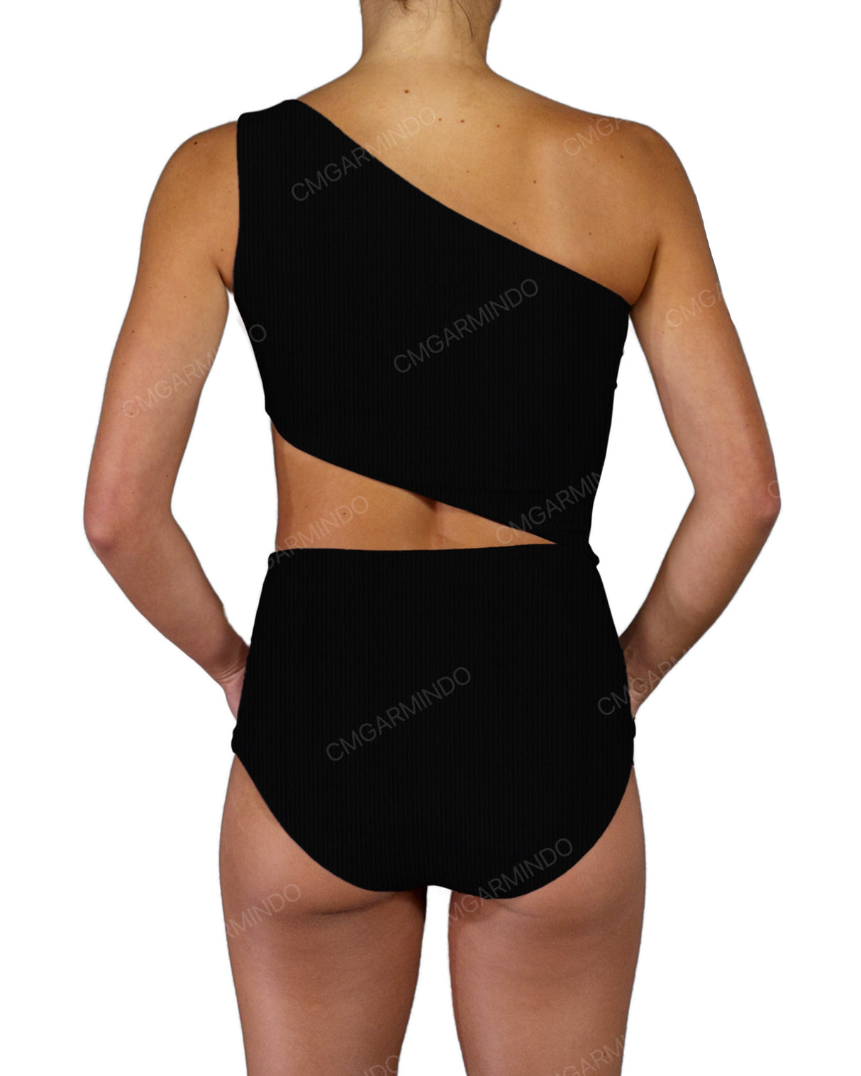 One Shoulder Cut Out One Piece
