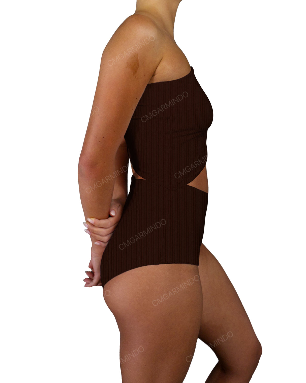 One Shoulder Cut Out One Piece