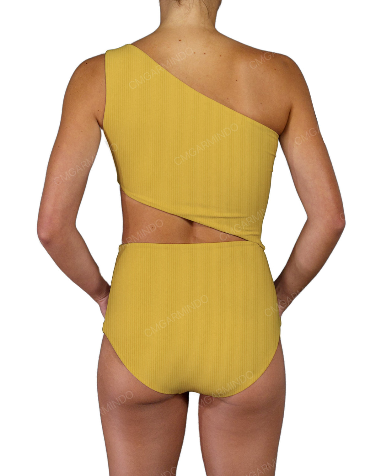 One Shoulder Cut Out One Piece