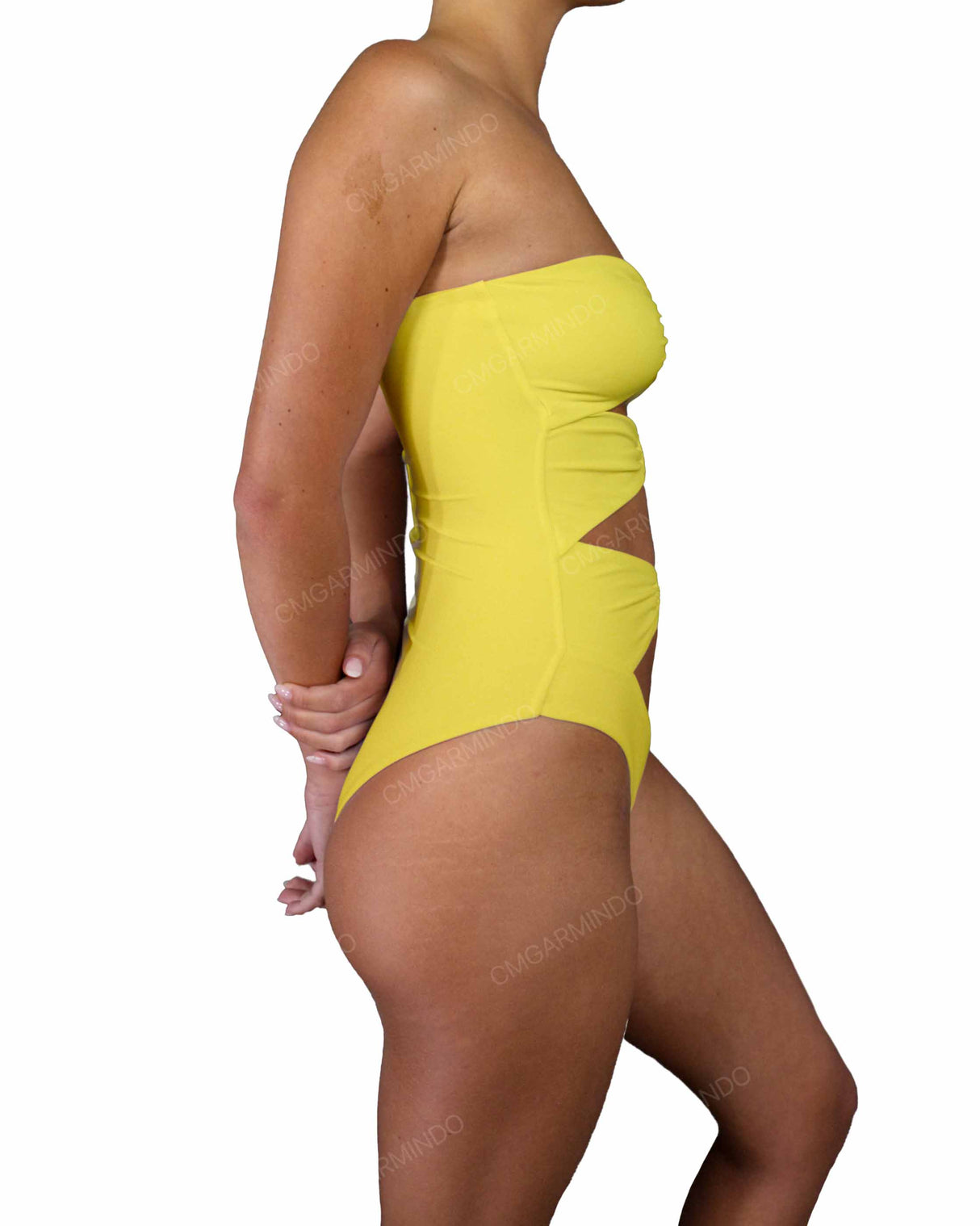 Triple Ring Strapless One Piece