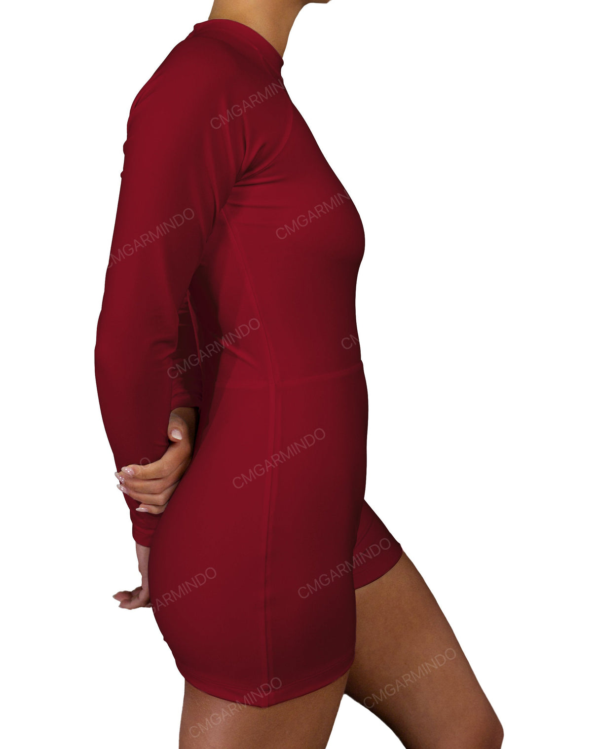 Long Sleeve Raglan Shorts One Piece