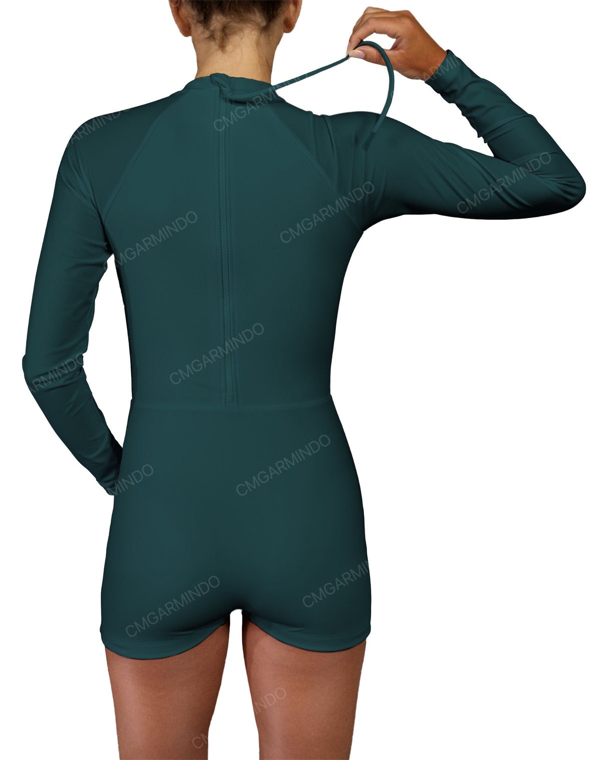 Long Sleeve Raglan Shorts One Piece