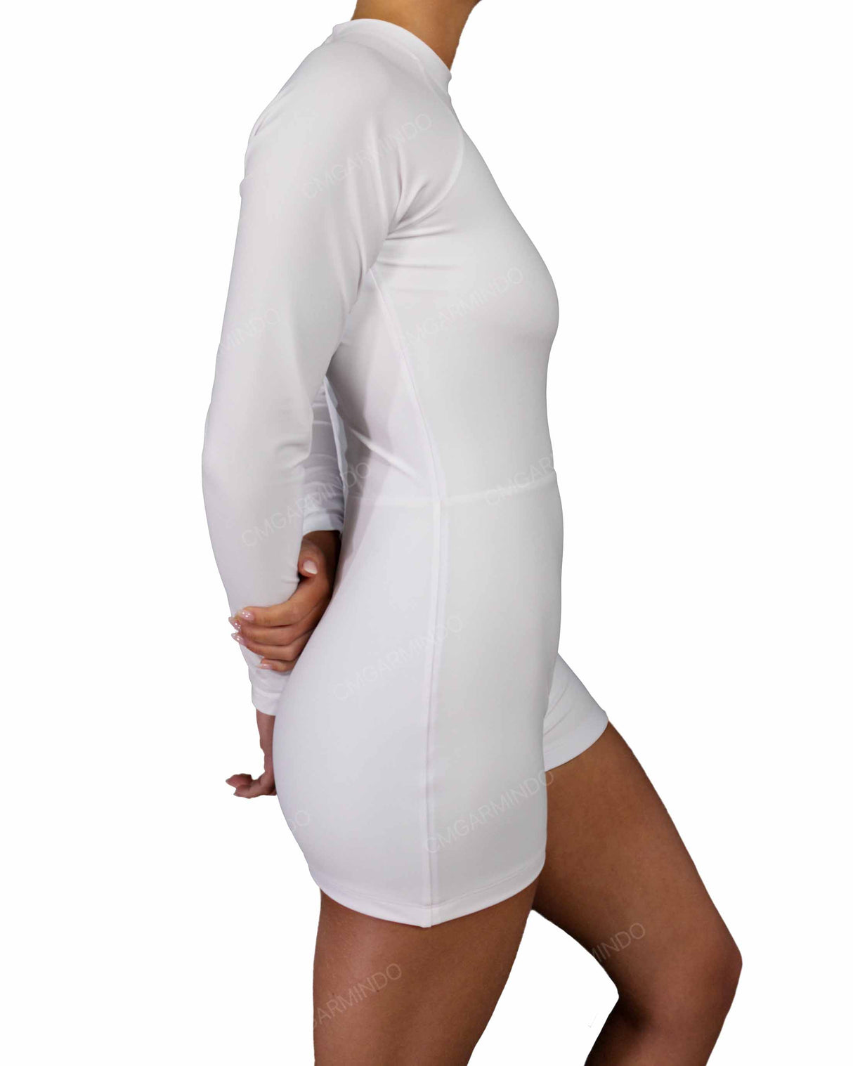 Long Sleeve Raglan Shorts One Piece