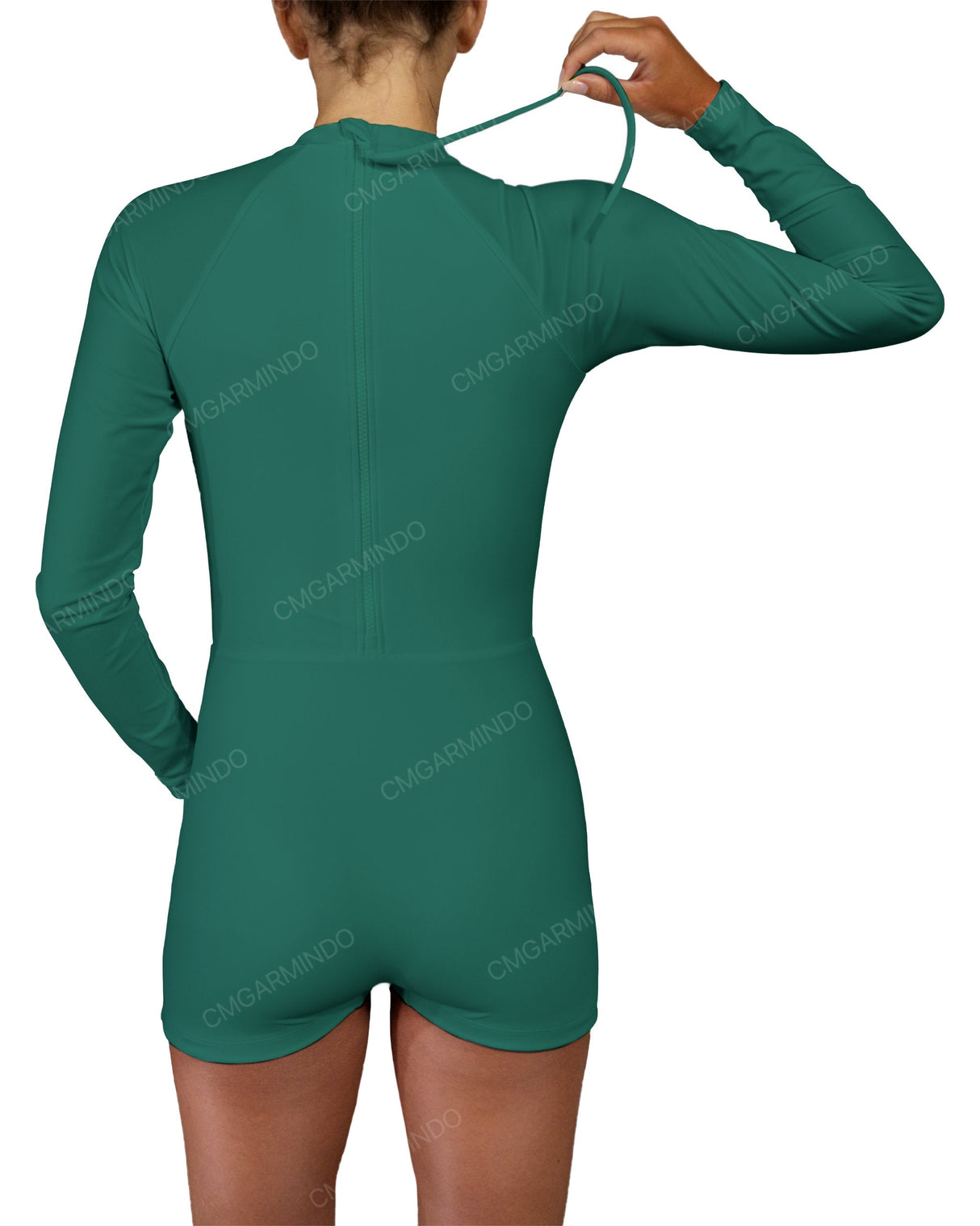 Long Sleeve Raglan Shorts One Piece