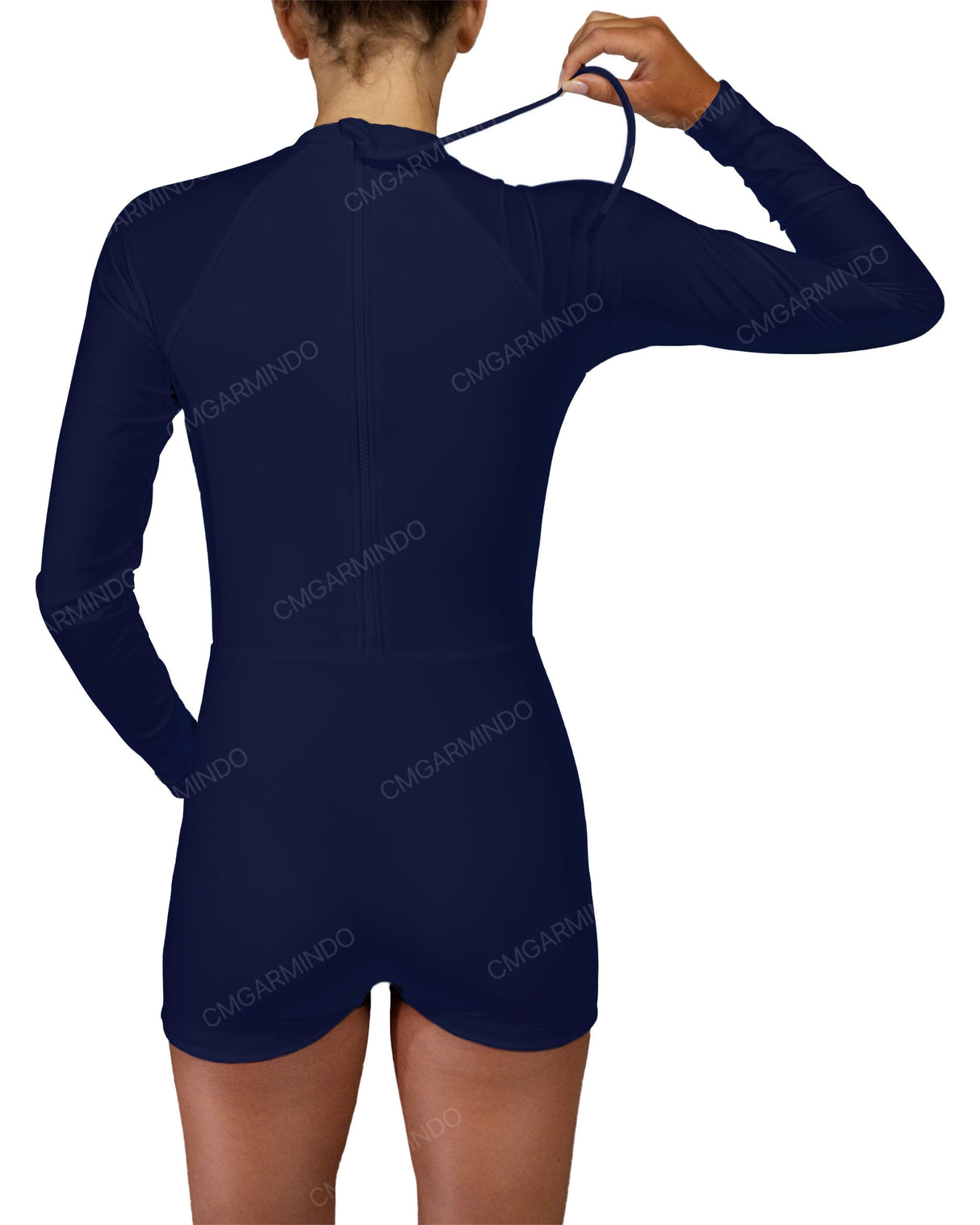 Long Sleeve Raglan Shorts One Piece