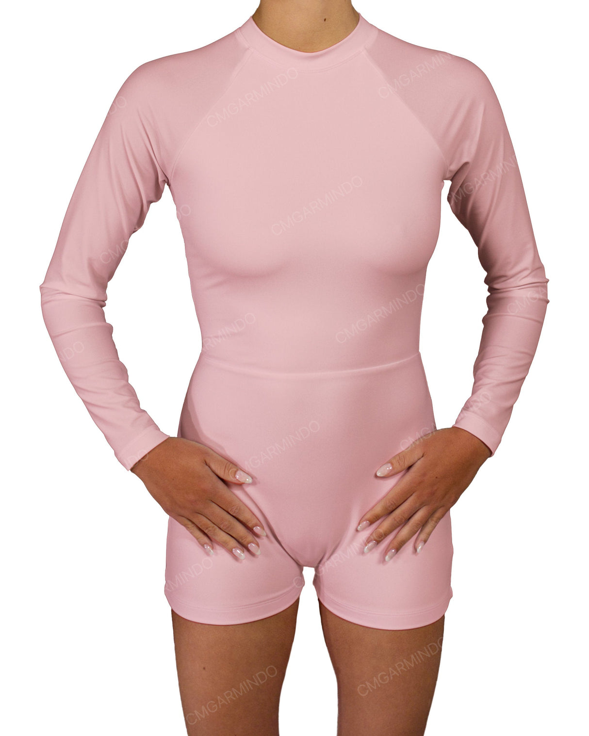 Long Sleeve Raglan Shorts One Piece