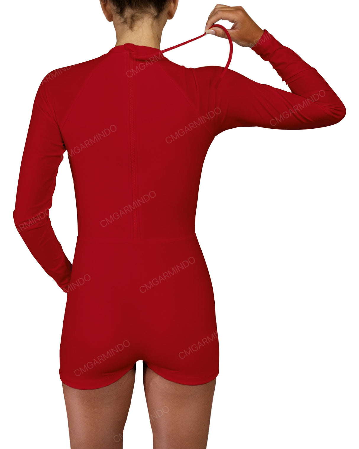 Long Sleeve Raglan Shorts One Piece