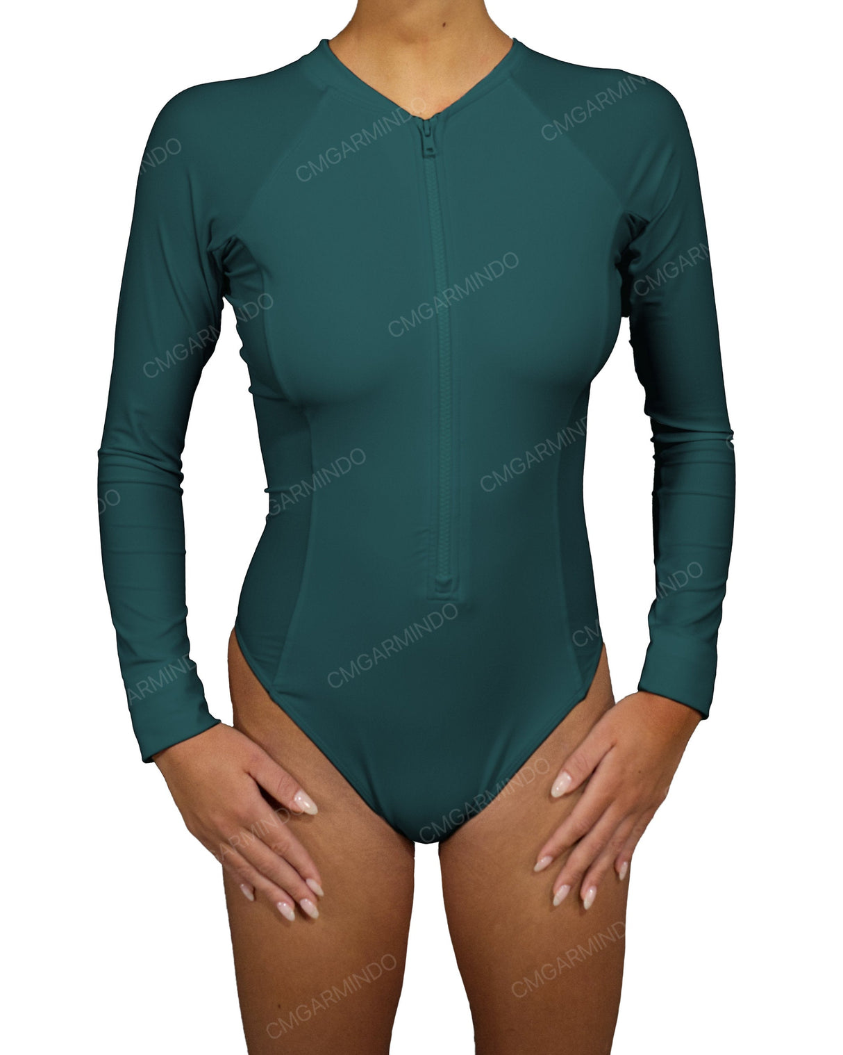 Long Sleeve Raglan Side Panel One Piece