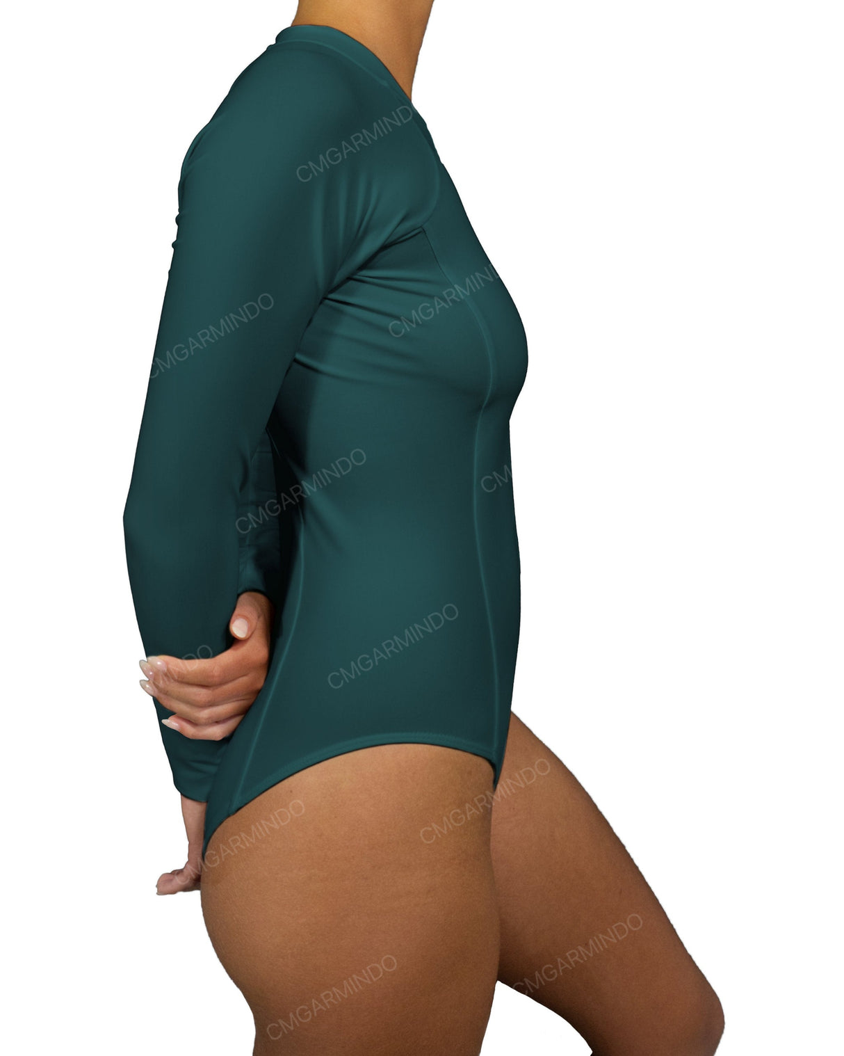 Long Sleeve Raglan Side Panel One Piece