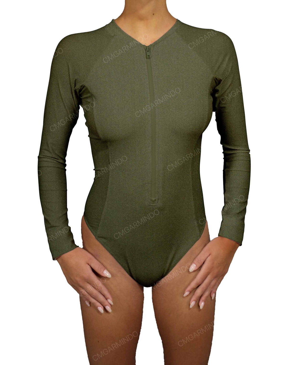 Long Sleeve Raglan Side Panel One Piece