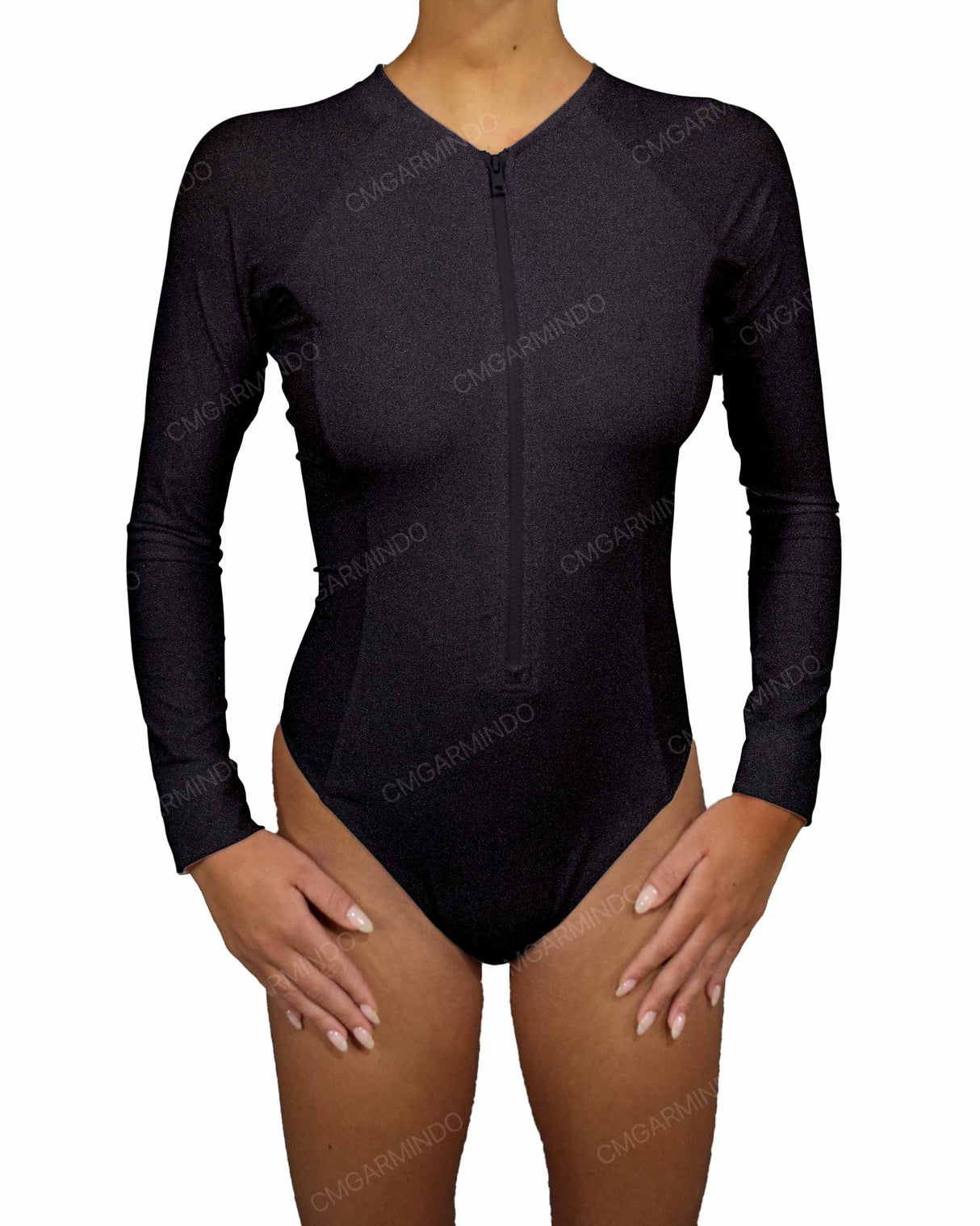 Long Sleeve Raglan Side Panel One Piece