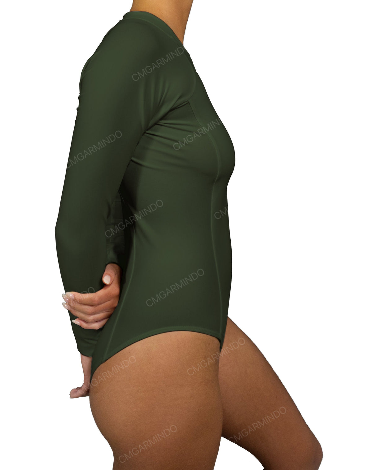 Long Sleeve Raglan Side Panel One Piece