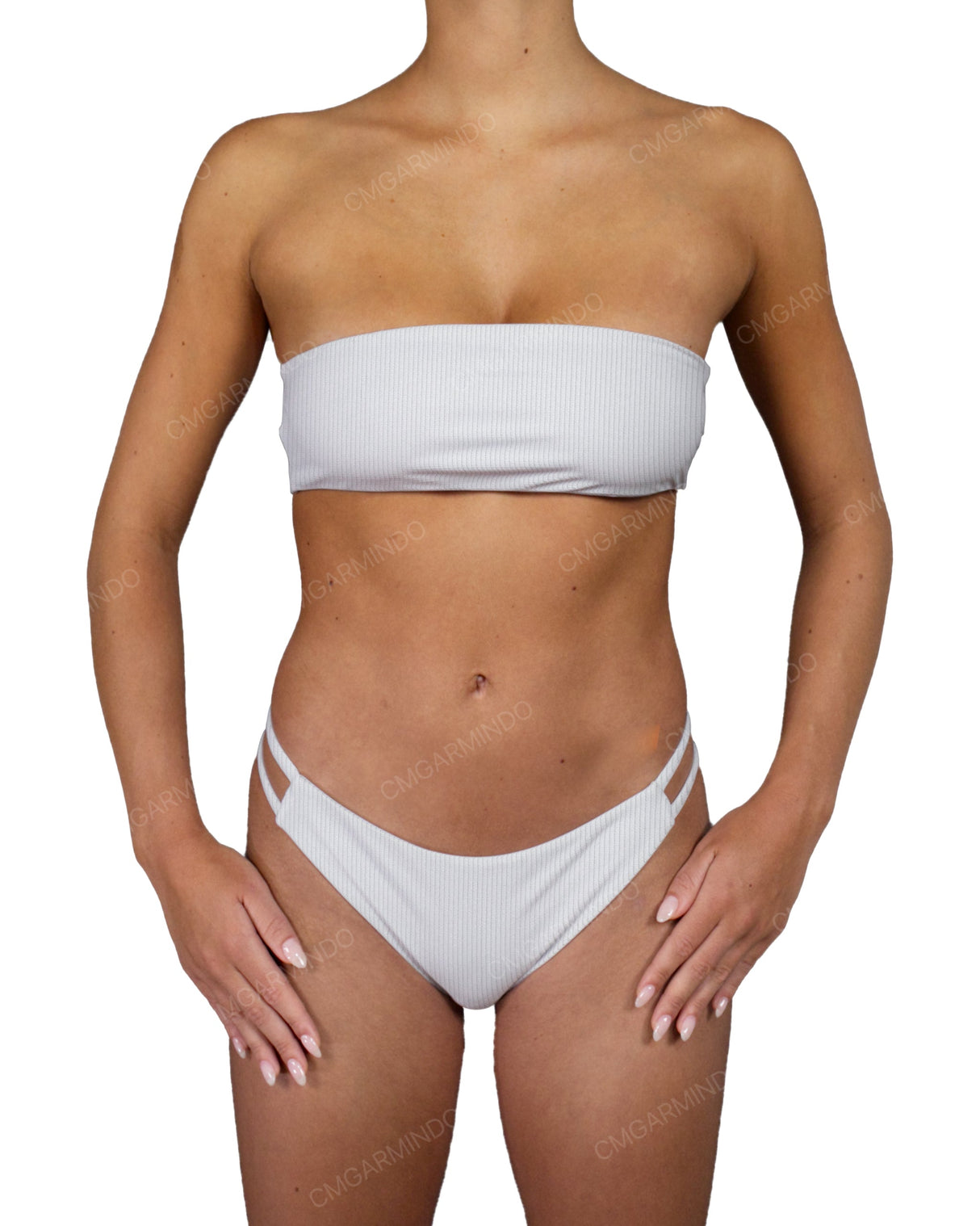 Double Back Strap Bandeau Top