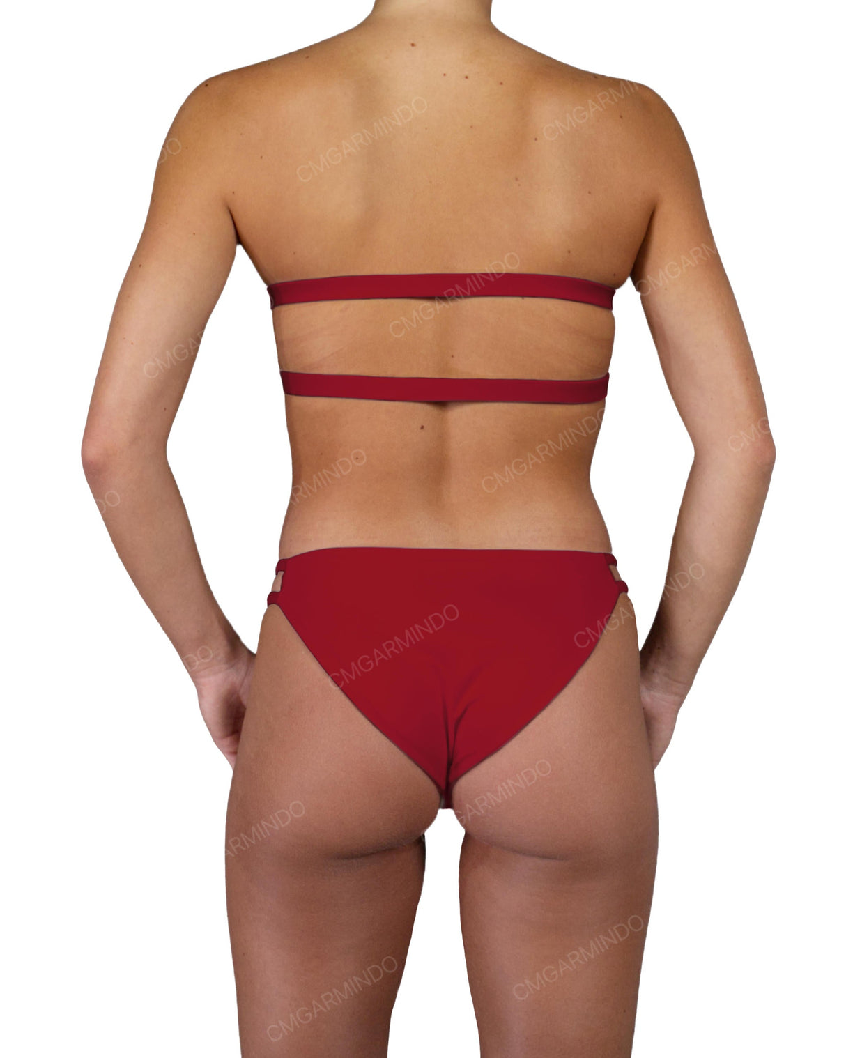 Double Back Strap Bandeau Top